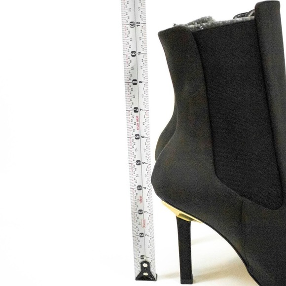 Good American Brown Chelsea Pointed Toe Heeled Ankle Boots Booties Size 7.5 - Picture 6 of 12